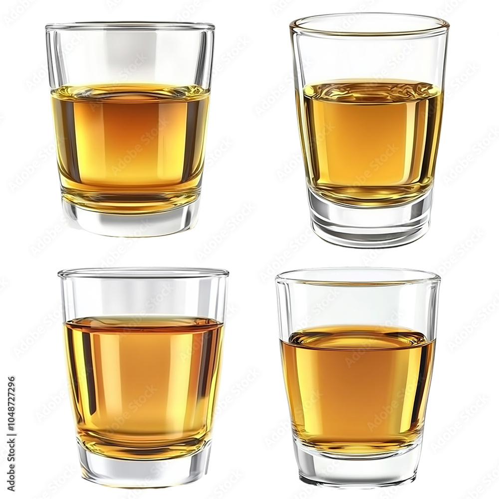 Whiskey shot glass isolated on transparent background Whiskey shot glass isolated on transparent background