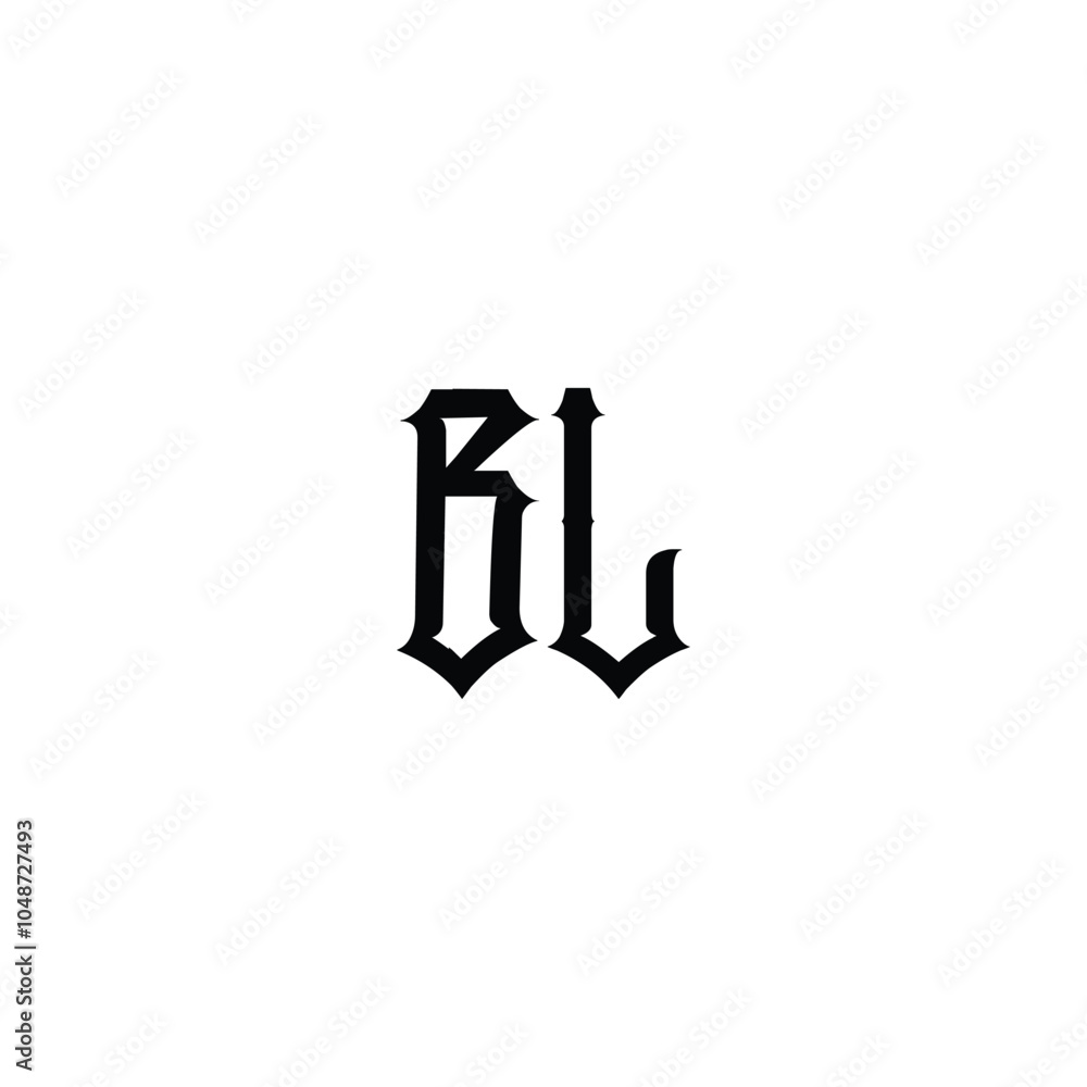 BL monogram logo design letter text name symbol monochrome logotype alphabet character simple logo BL monogram logo design letter text name symbol monochrome logotype alphabet character simple logo