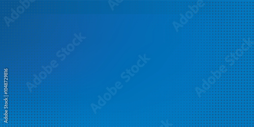 Abstract technology with blue dots pattern on gradients blue background. vector illustration, circle elements, backdrop or wallpaper