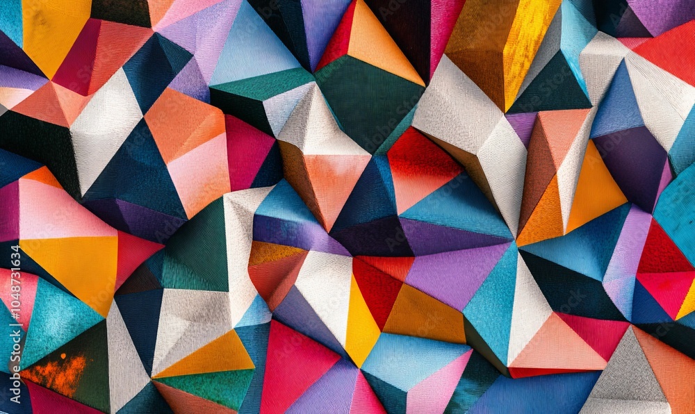 Colorful geometric textured shapes. Colorful geometric textured shapes.