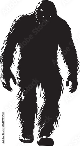 bigfoot silhouette vector illustration