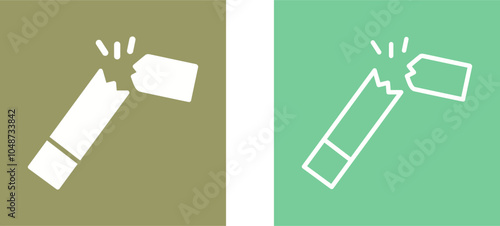 Broken Cigarette Vector Icon
