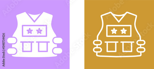 Police Vest Vector Icon