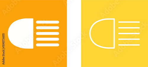Headlight Vector Icon