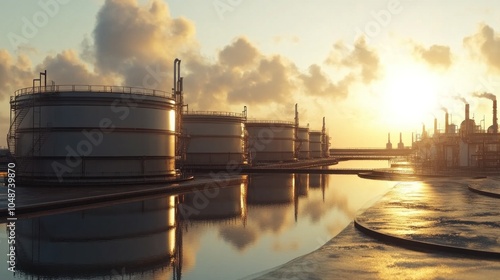 Oil storage, focusing on large-scale facilities and technologies for storing crude oil and petroleum products photo