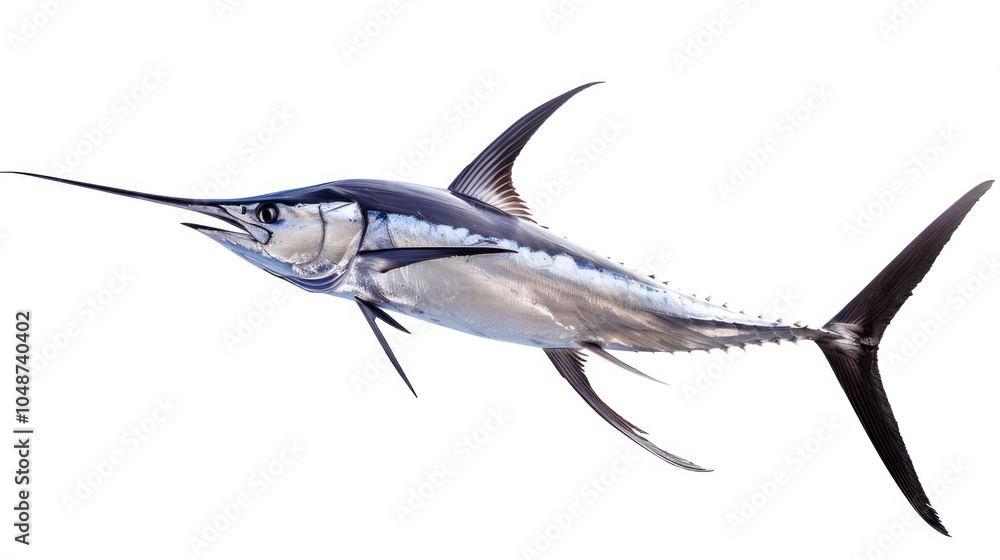A Close-Up of a Swordfish with its Mouth Open and Fins Spread A Close-Up of a Swordfish with its Mouth Open and Fins Spread