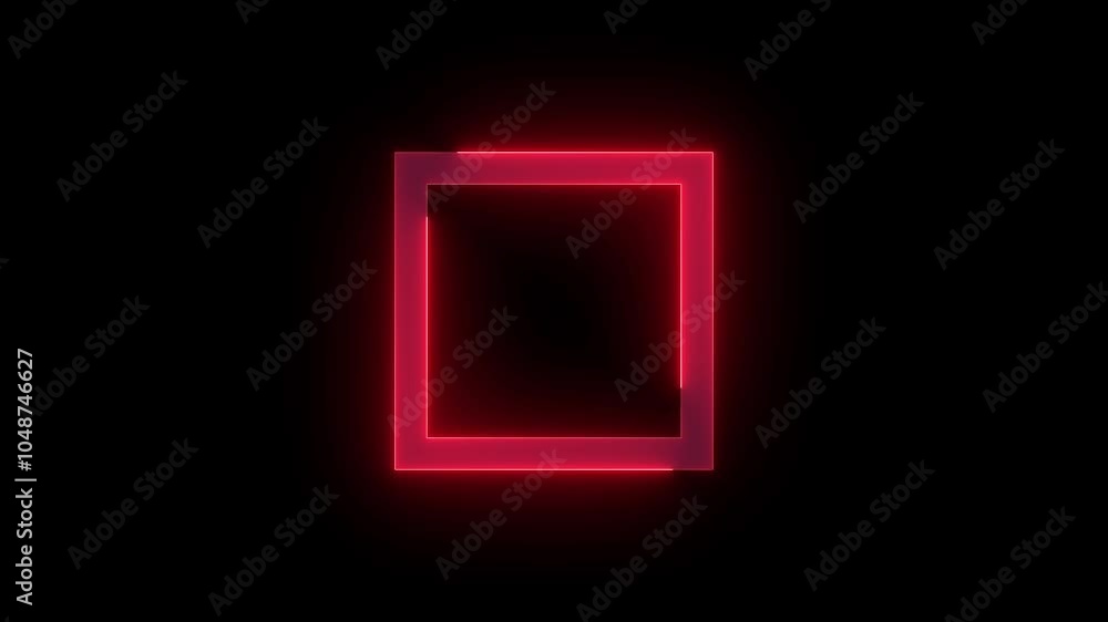 Chrome maximize stroke icon glowing neon red color animation Chrome maximize stroke icon glowing neon red color animation
