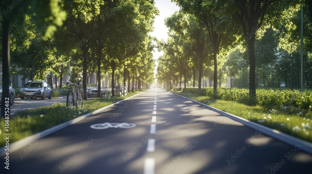 Fototapeta premium A Sunny Day Bike Path