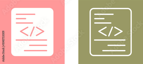 Piece of Code Vector Icon