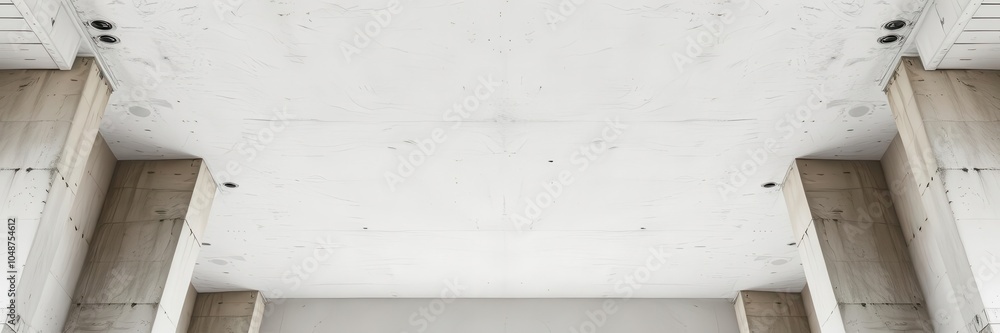 Abstract minimalist architecture background featuring a white concrete ceiling, contemporary, space Abstract minimalist architecture background featuring a white concrete ceiling, contemporary, space