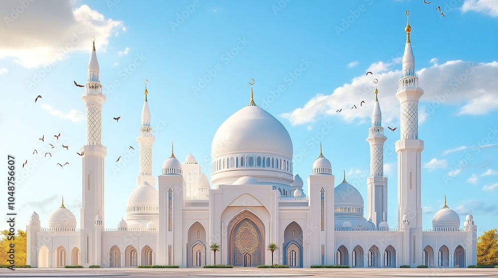 Obraz premium Majestic Islamic Mosque at Sunrise