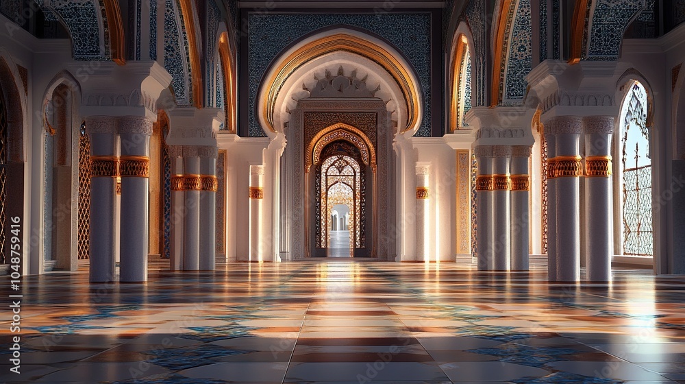 Majestic Islamic Mosque at Sunrise Majestic Islamic Mosque at Sunrise