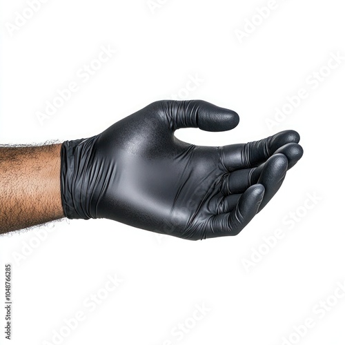 African American Healthcare Professional Examining Patient with Stethoscope and Gloves in Close-up Shot photo