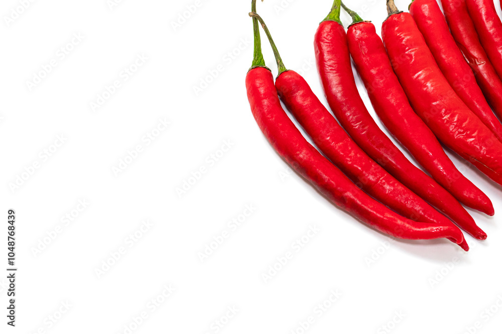 Red hot chili peppers isolated on white background. After edits. Red hot chili peppers isolated on white background. After edits.