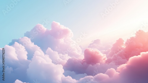 Soft pastel clouds in a serene sky