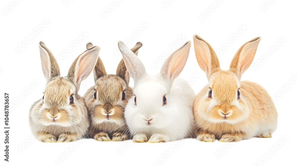 Obraz premium Rabbits, isolated on white background