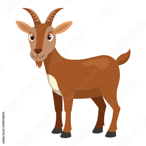 Illustration of Goat animal Isolated on white