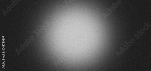 Fotografie White and black color background with gradient and grain effect