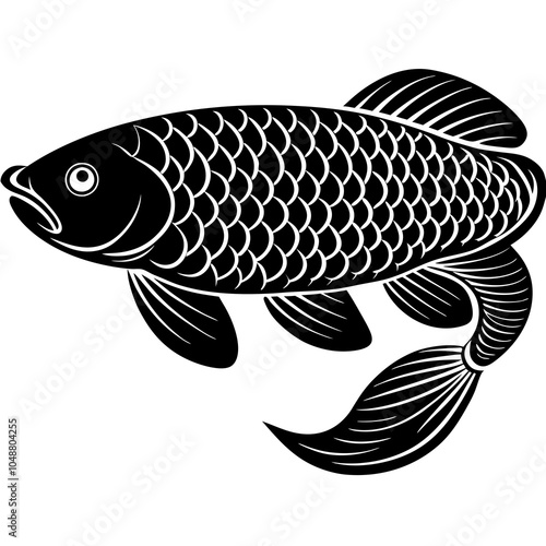 arowana fish on white photo