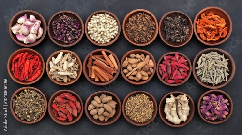 TCM treatments for managing chronic illness, focusing on herbs and acupuncture to promote healing. photo