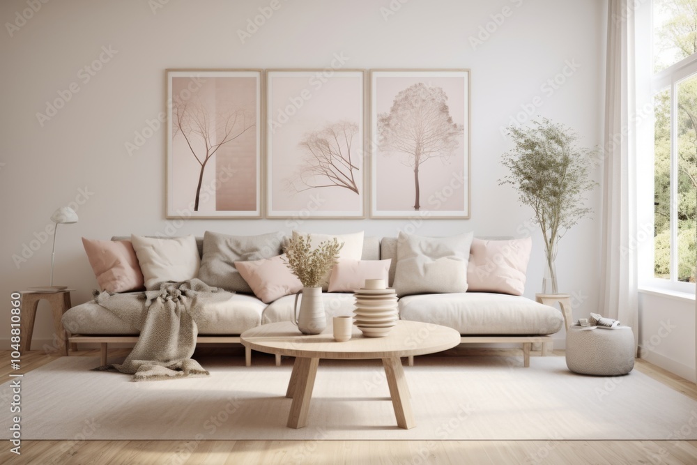 Interior of a Scandinavian style living room Interior of a Scandinavian style living room