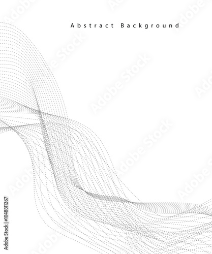Abstract wave element for design. Digital frequency track equalizer. Stylized line art background.