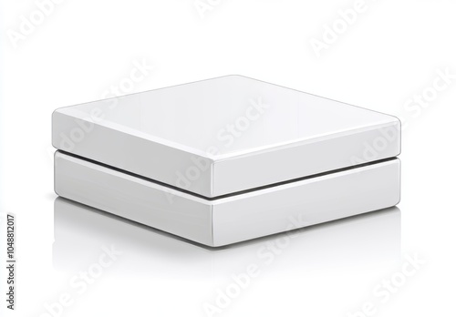 A blank white box, perfect for mockups or packaging designs.