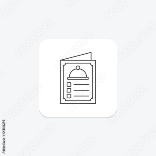 Food Menu thinline icon , vector, pixel perfect, illustrator file