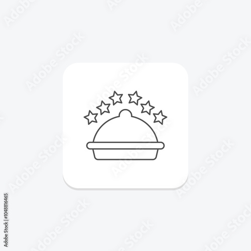Drink Tasting thinline icon , vector, pixel perfect, illustrator file