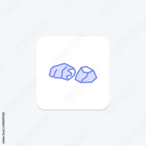 Rocks icon, nature, stone, outdoor, geology duotone line icon, editable vector icon, pixel perfect, illustrator ai file