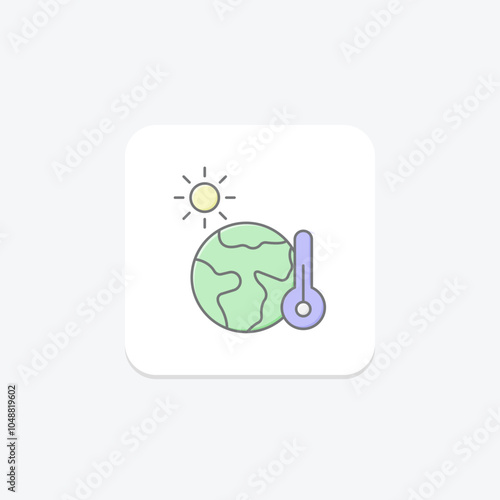 Cool Climate icon, climate, weather, nature, temperature lineal color icon, editable vector icon, pixel perfect, illustrator ai file