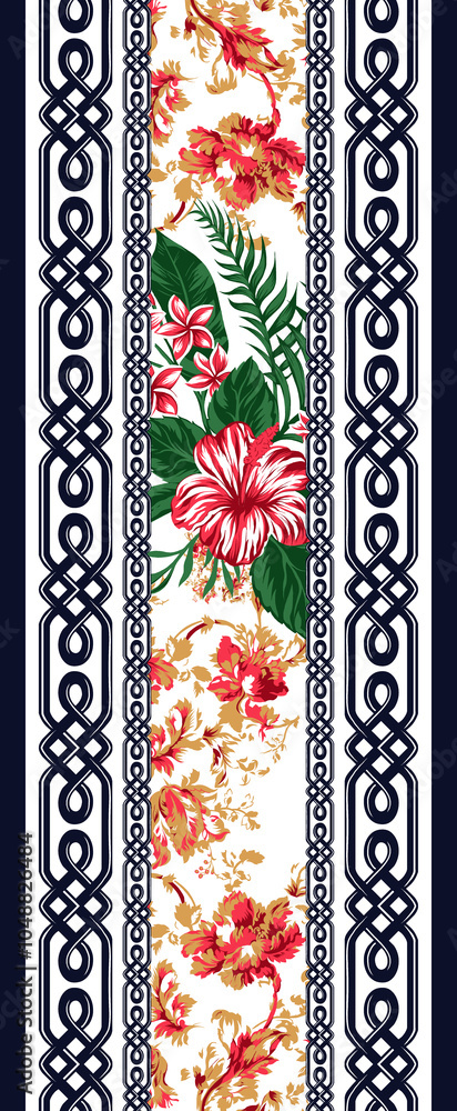 seamless beautiful wallpaper cards border design floral leaf vintage ornament Victorian geometric ethnic print paisley
