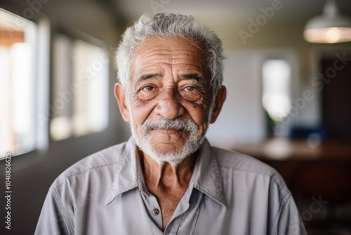 Portrait of a elderly Hispanic man in nursing home