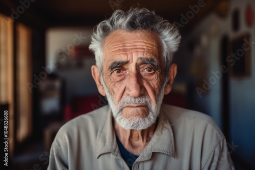 Portrait of a elderly Hispanic man in nursing home