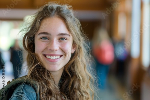 Smiling portrait of a young female student