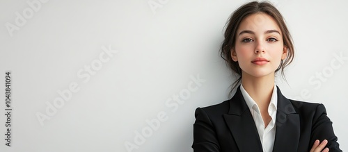 Young businesswoman positio...