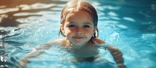 Adorable little girl in a s...