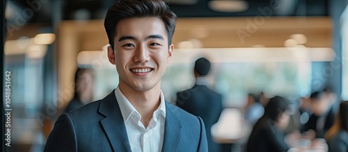 Smiling young Asian busines...