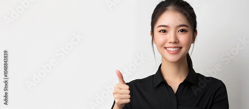 Beautiful Asian woman in a ...