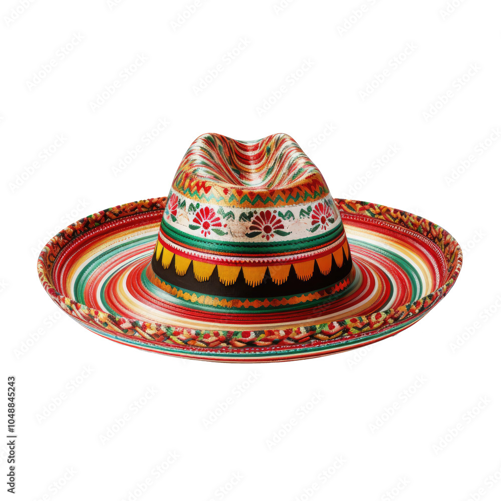 Mexican sombrero hat on transparent background Mexican sombrero hat on transparent background
