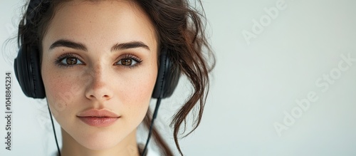 Attractive woman in a call ...