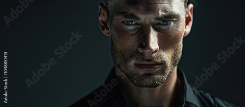 Unedited male portrait in a...