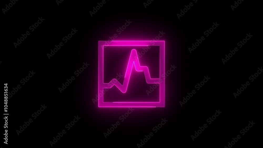 Diagnostic stroke icon glowing neon pink color animation Diagnostic stroke icon glowing neon pink color animation