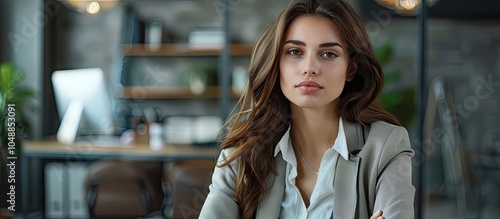 An appealing businesswoman ...