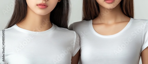 Close up of Asian girls in ...