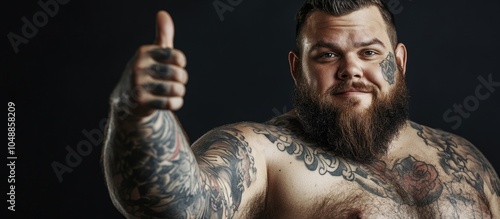 Panoramic view of a tattooe...