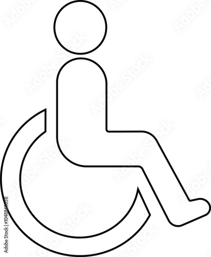 Wheelchair icon, handicap icon, accessibility Icon, Disability symbol, health icon, medical icon, social icon