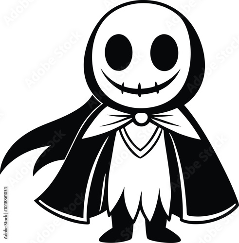 Spooky character for Cute ghost cartoon  