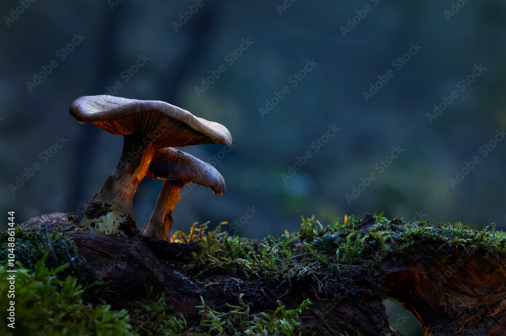 Fototapeta premium Mushrooms, one of nature's most beautiful creatures. Natural background.