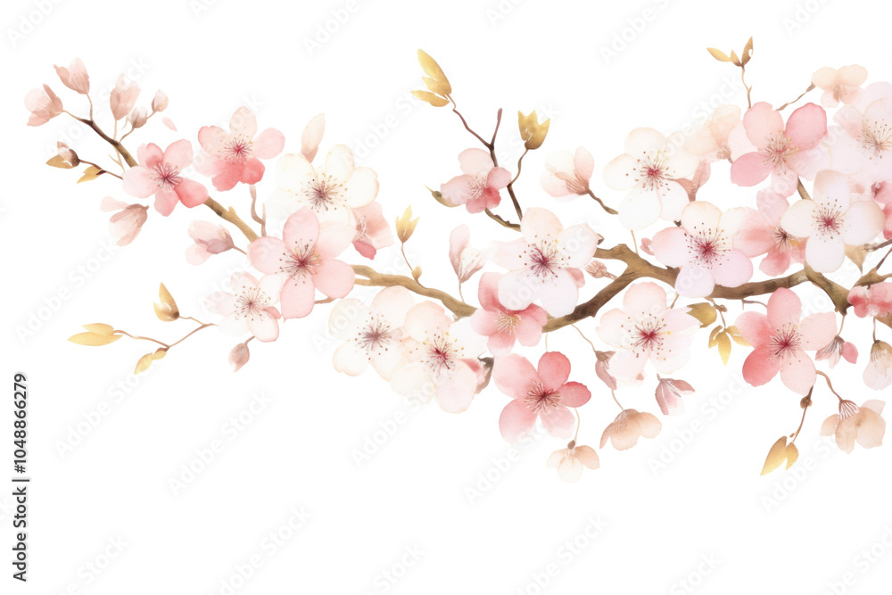 Obraz premium PNG Cherry blossom flower plant white.